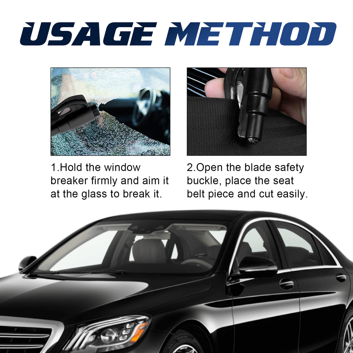 Car Emergency Escape Hammer for Fast Window Breaking