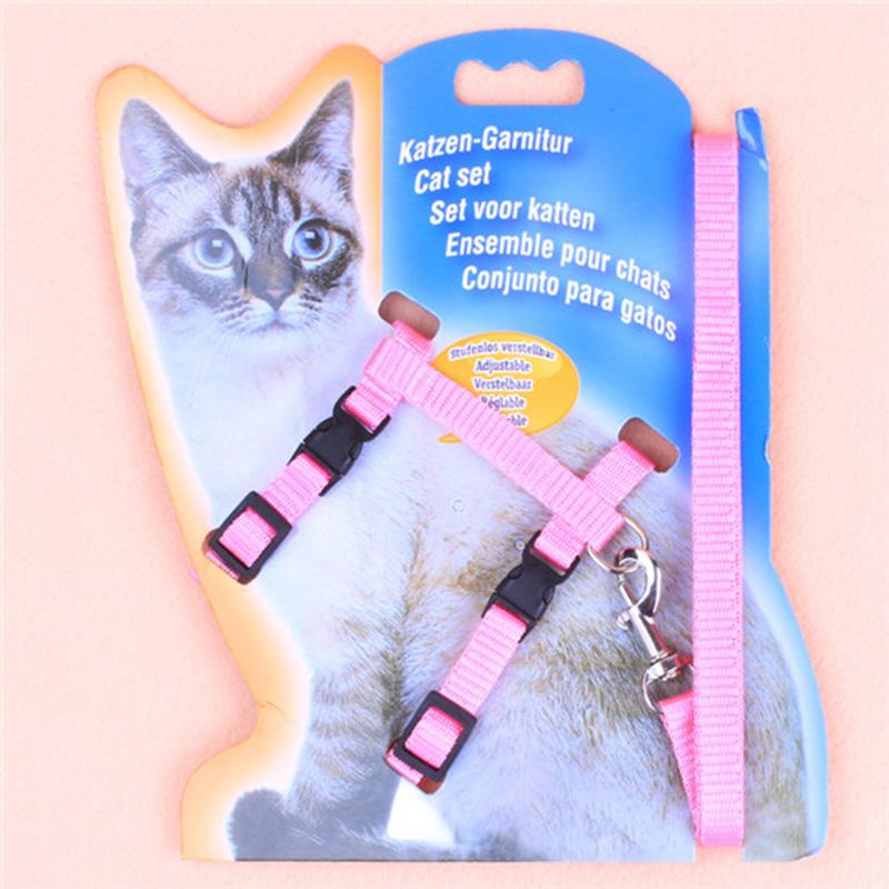 Adjustable Nylon Cat & Dog Harness and Leash Set for Walks