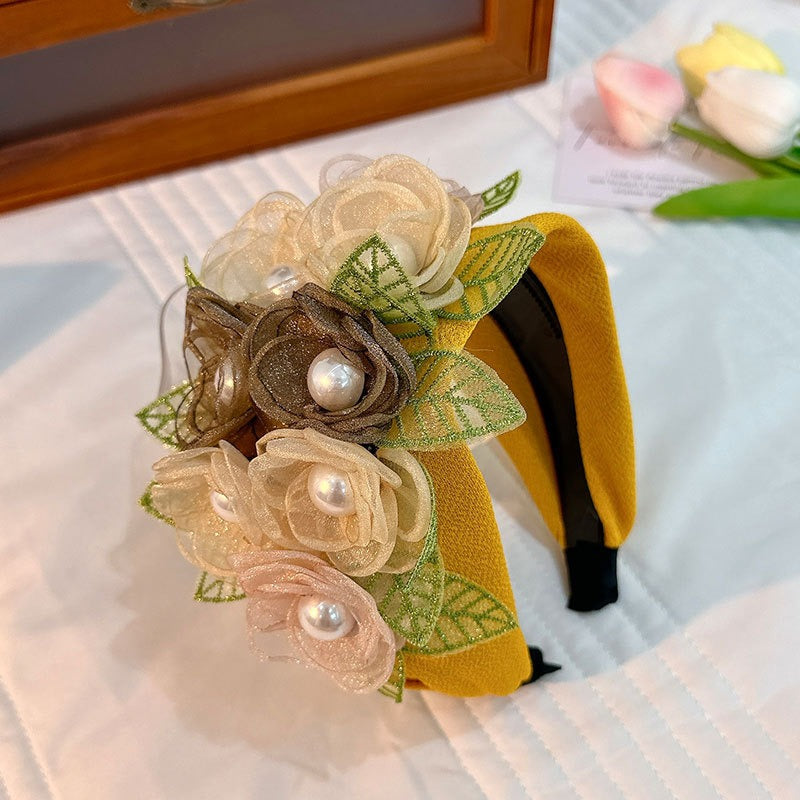 Handmade Floral Headband for Romantic Statement Style