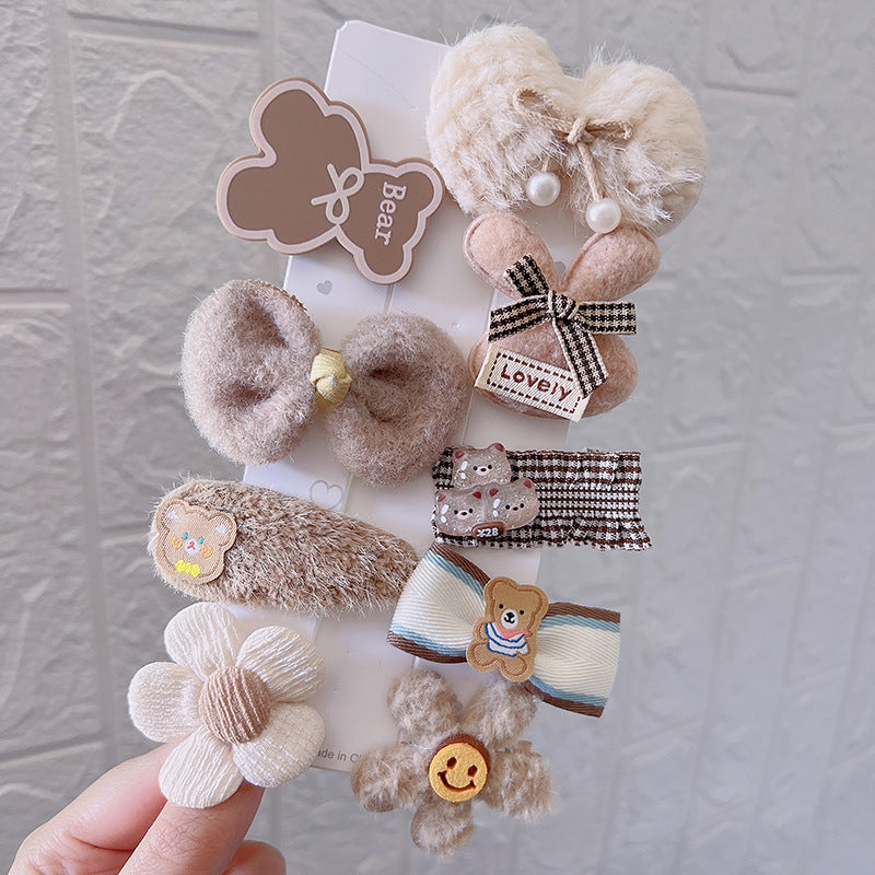 Plush Hair Clips for Girls | Cozy Autumn-Winter Style