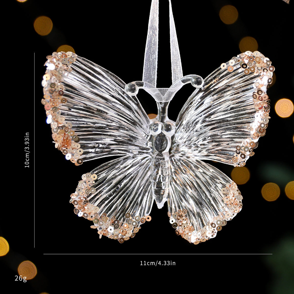 Sequin Acrylic Christmas Ornaments for Elegant Trees