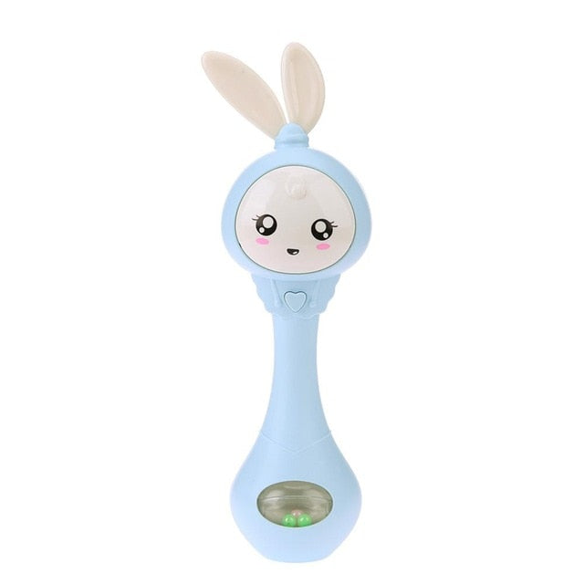 Baby Rabbit Rattle Toy With Lights for Sensory Play
