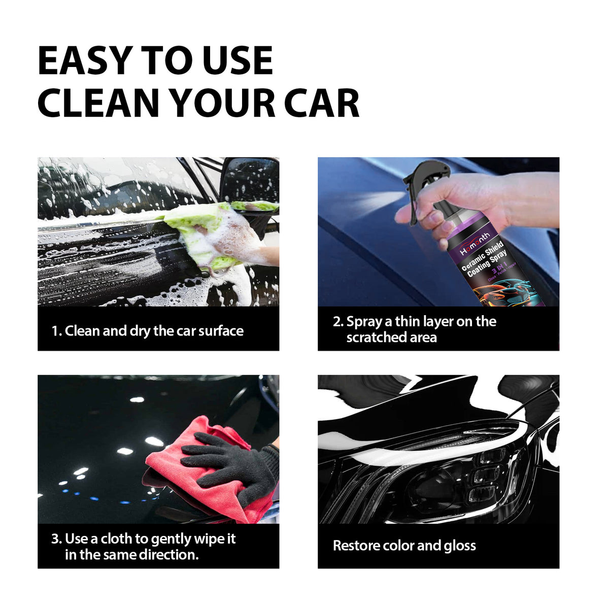 Automotive Ceramic Coating Spray for Glossy Protection