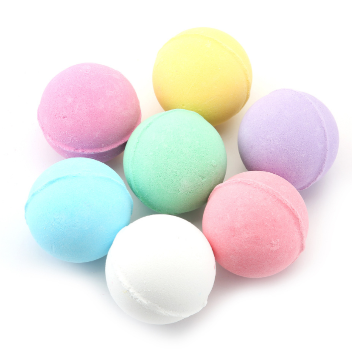 Bath Bombs Gift Set — 7 Pastel Fizzers for a Colorful Spa Soak