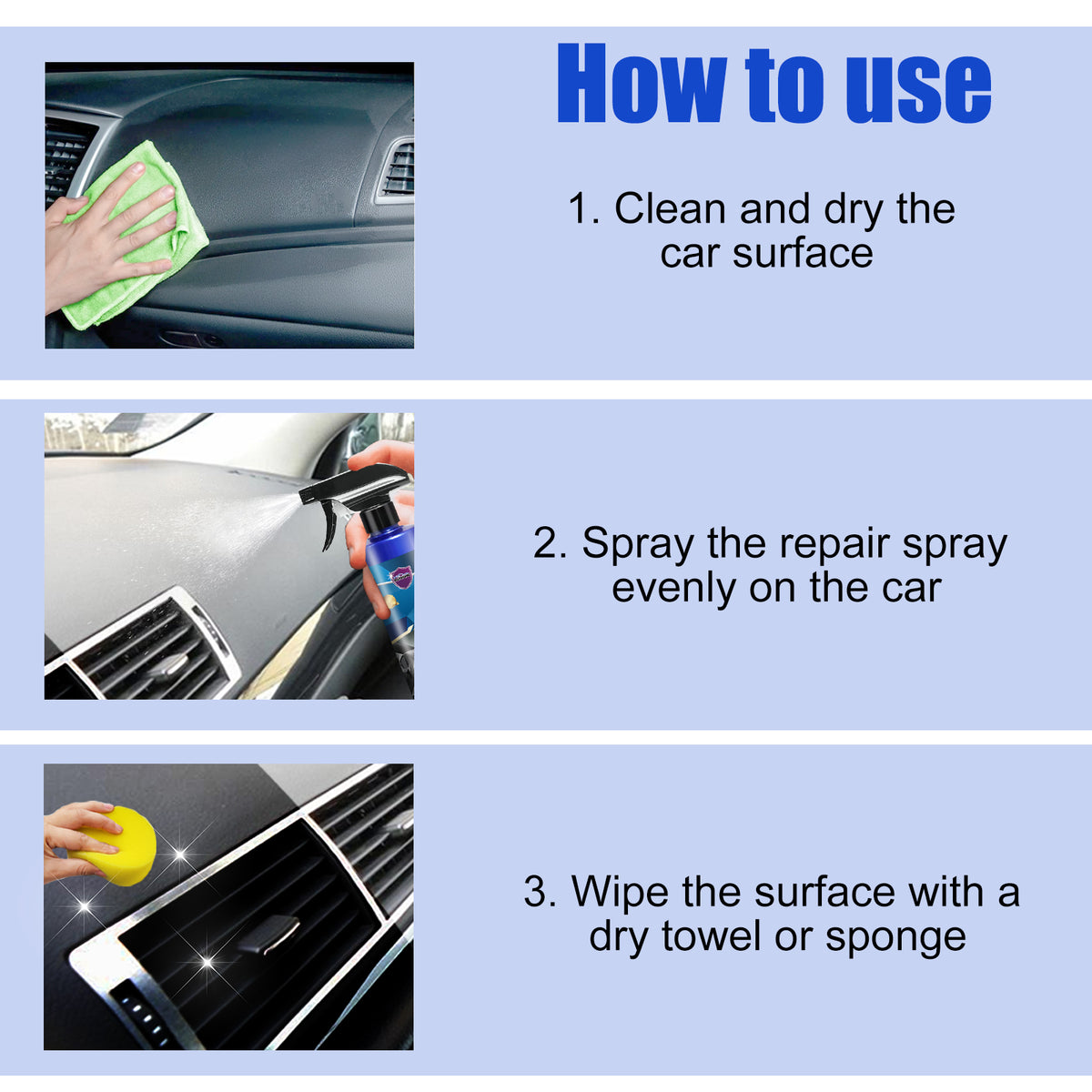 Automotive Nano Coating Spray for Faded Trim Revival