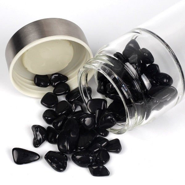 Gemstone Water Bottle With Natural Quartz Display Decor