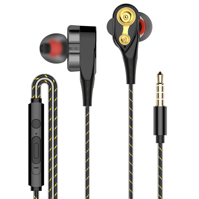 Wired Earphones with Deep Bass & Mic for iPhone, Android