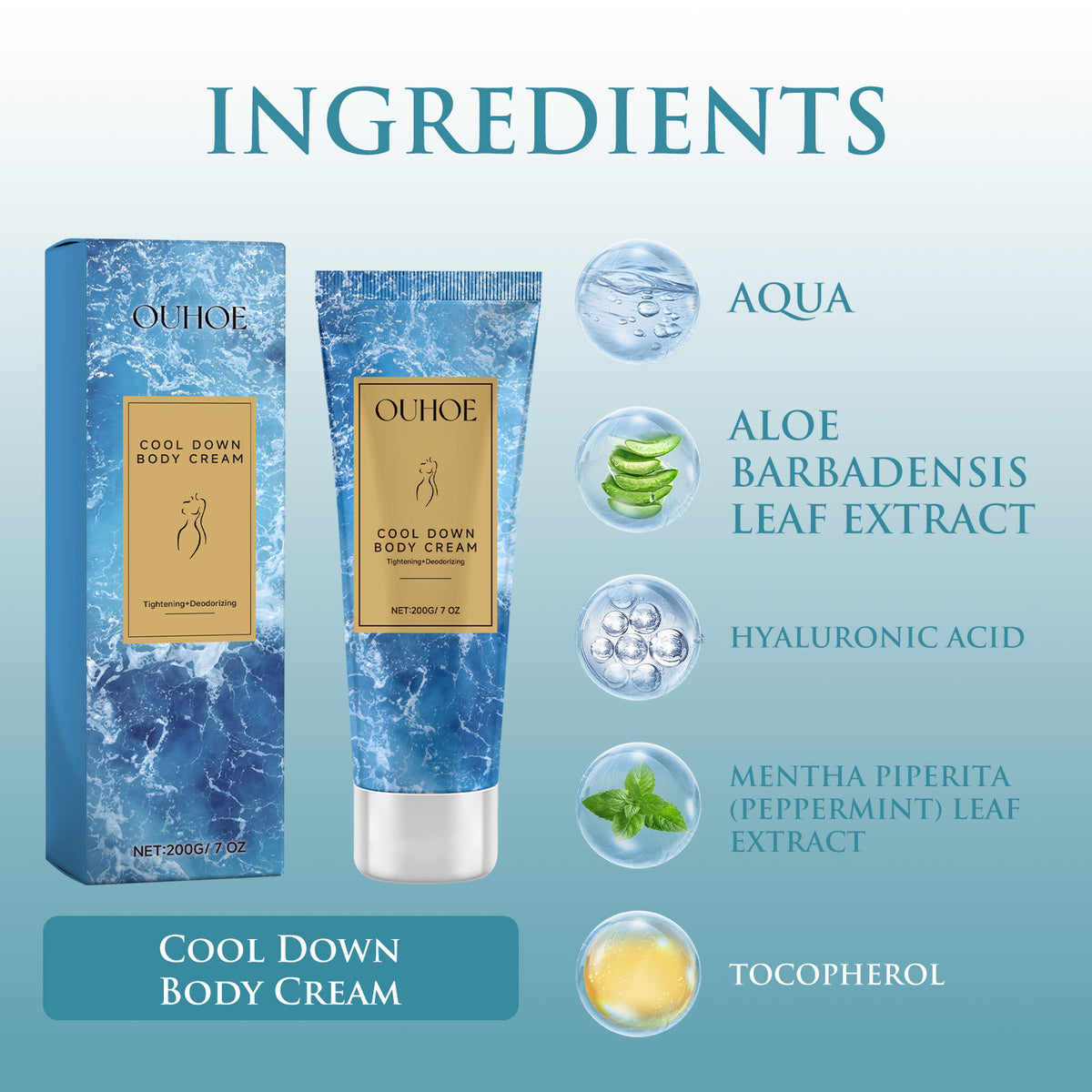 Body Cream For Dry Skin & Post-Sun Cooling Relief