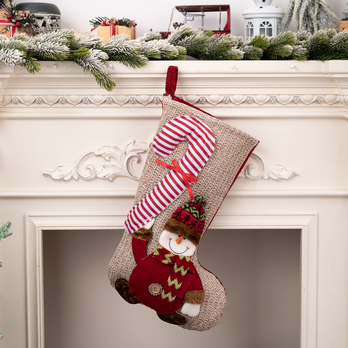 Christmas Stocking Set for a Cozy Festive Mantel Display