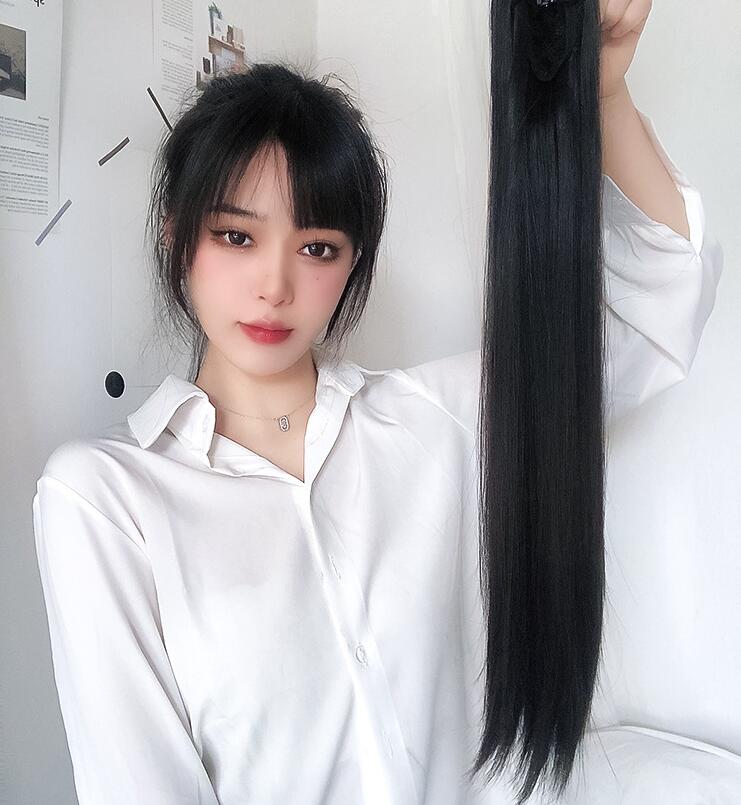 Clip-In Ponytail Wig for Long, Sleek High-Volume Hair