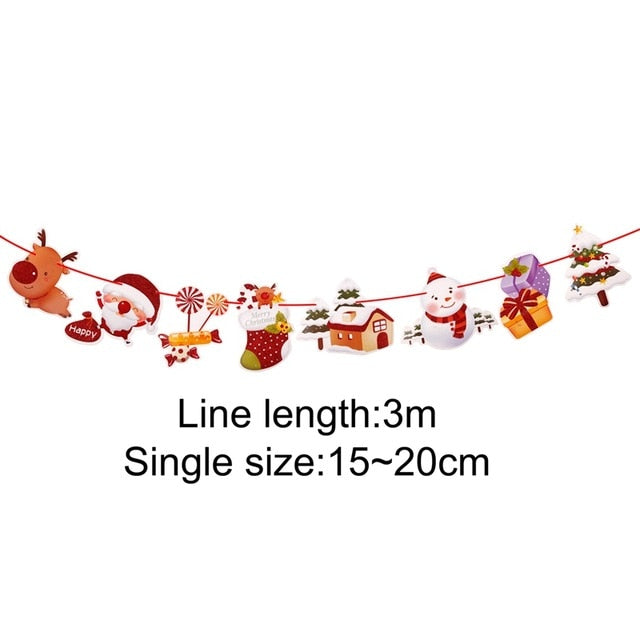 Christmas Window Garland – Colorful 3-Meter Decor