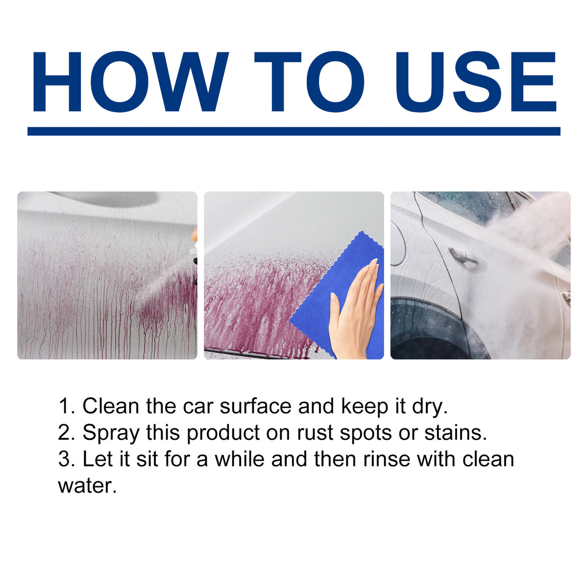 Iron Powder Removal Spray for Cleaner Car Wheels & Metal