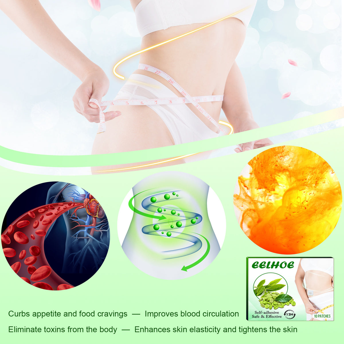 Mint Waist Patches for Convenient 12-Hour Daily Wear
