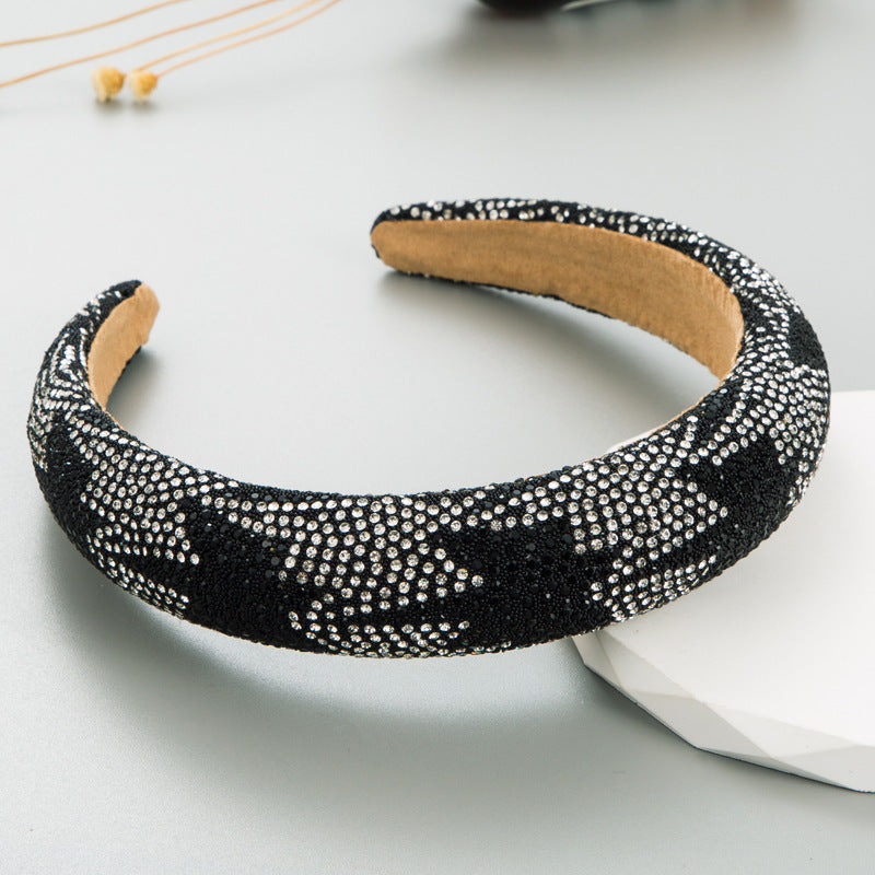 Padded Rhinestone Headband for Effortless Glamour