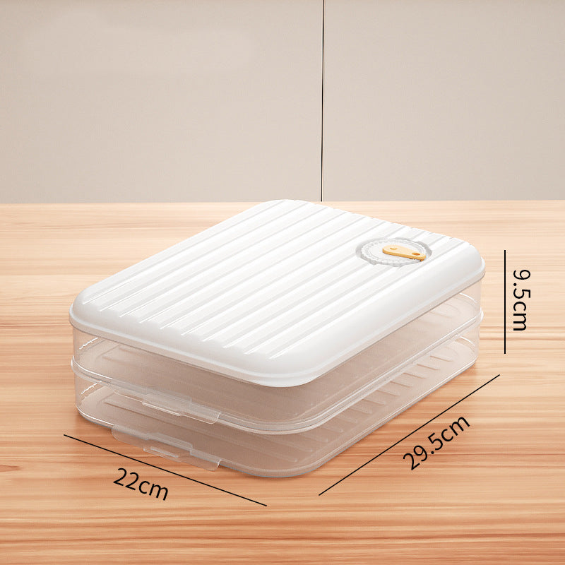 Dumpling Freezer Storage Box with Clear Sealed Lid