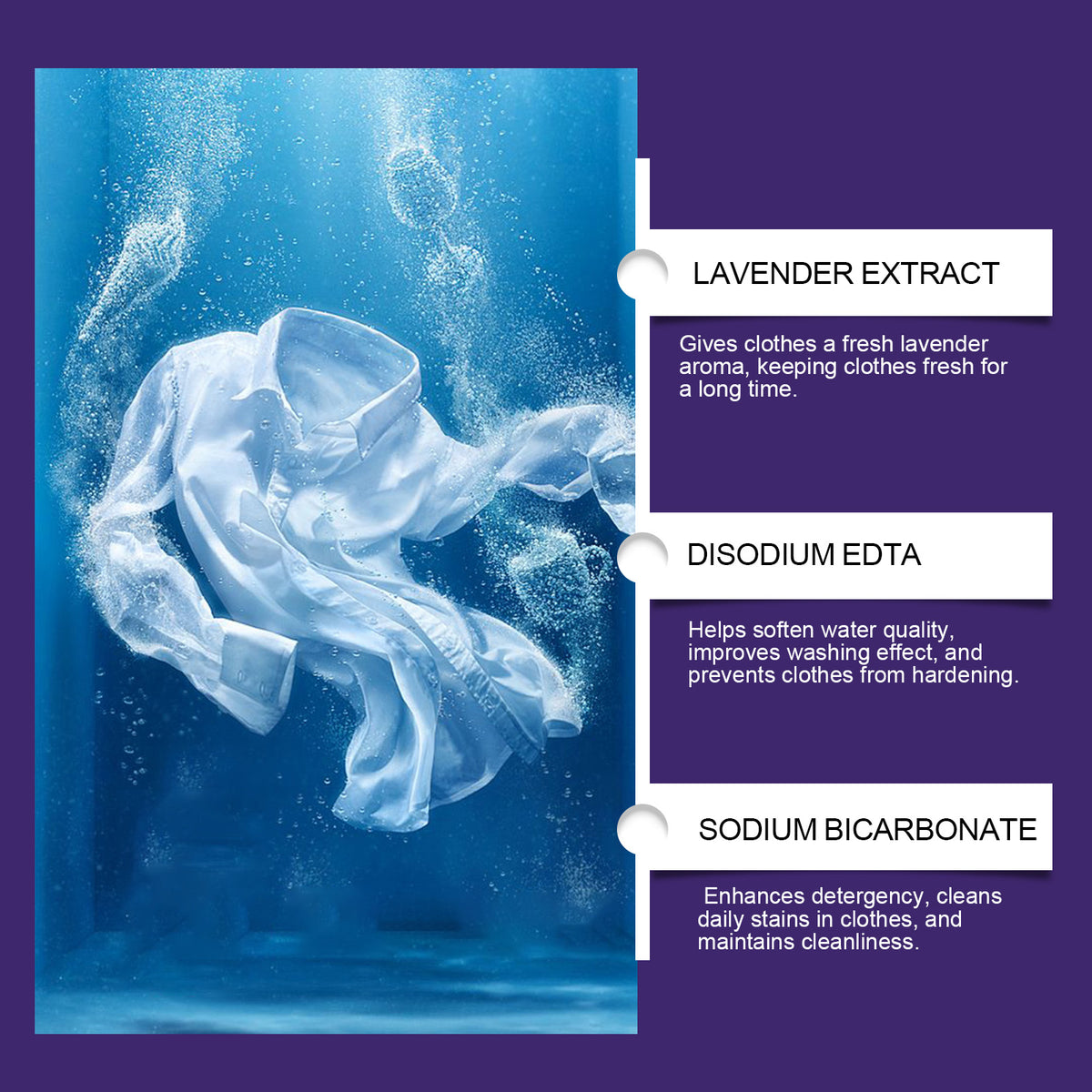 Laundry Detergent Sheets for Fresh Lavender-Scented Laundry