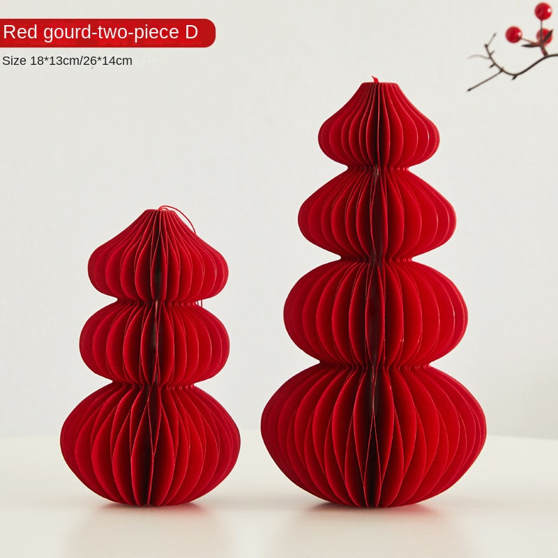 Paper Folding Gourd Ornament for Festive Home Decor
