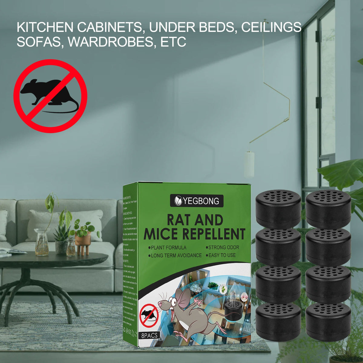 Plant-Based Rat and Mice Repellent Pills for Car and Home