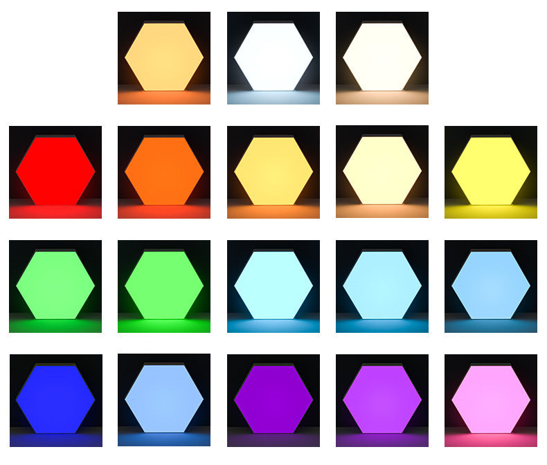 Modular Hexagon LED Wall Light: Touch RGB Mood Glow