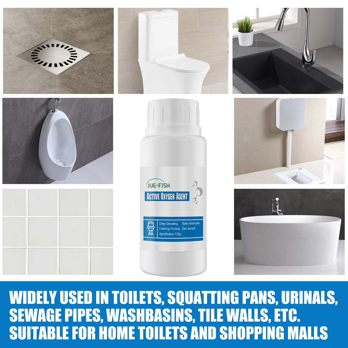 Active Oxygen Toilet Cleaner for Deep Stain Removal