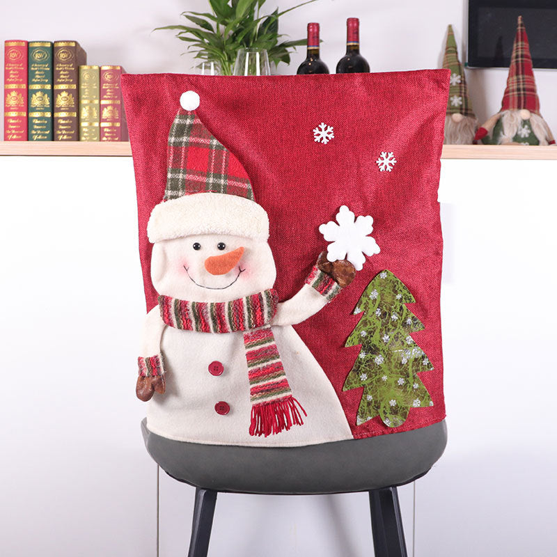Christmas Chair Backrest Cover for Festive Holiday Seating