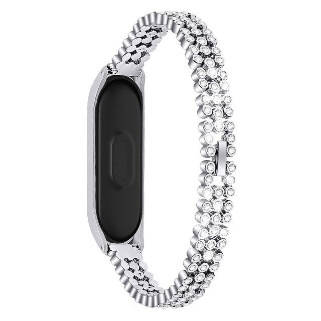 Rhinestone Stainless Steel Band for Xiaomi Mi Band 4
