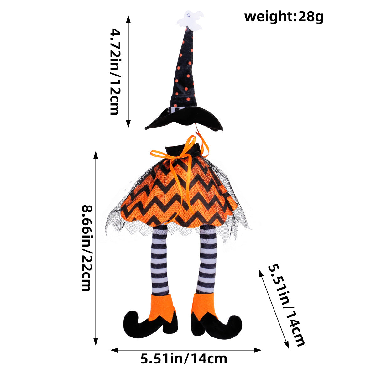 Halloween Wine Bottle Witch Hat Cover Ornament Set Decor
