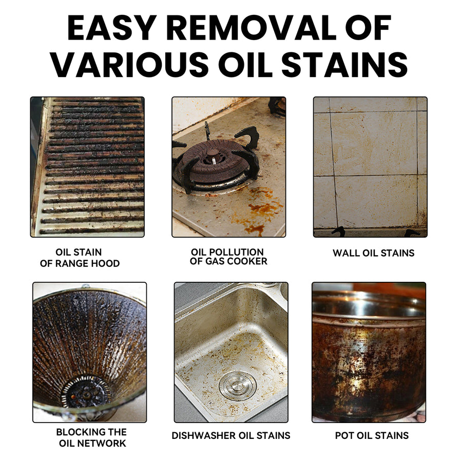 Heavy Oil Foam Cleaner — Spray & Wipe Grease Remover