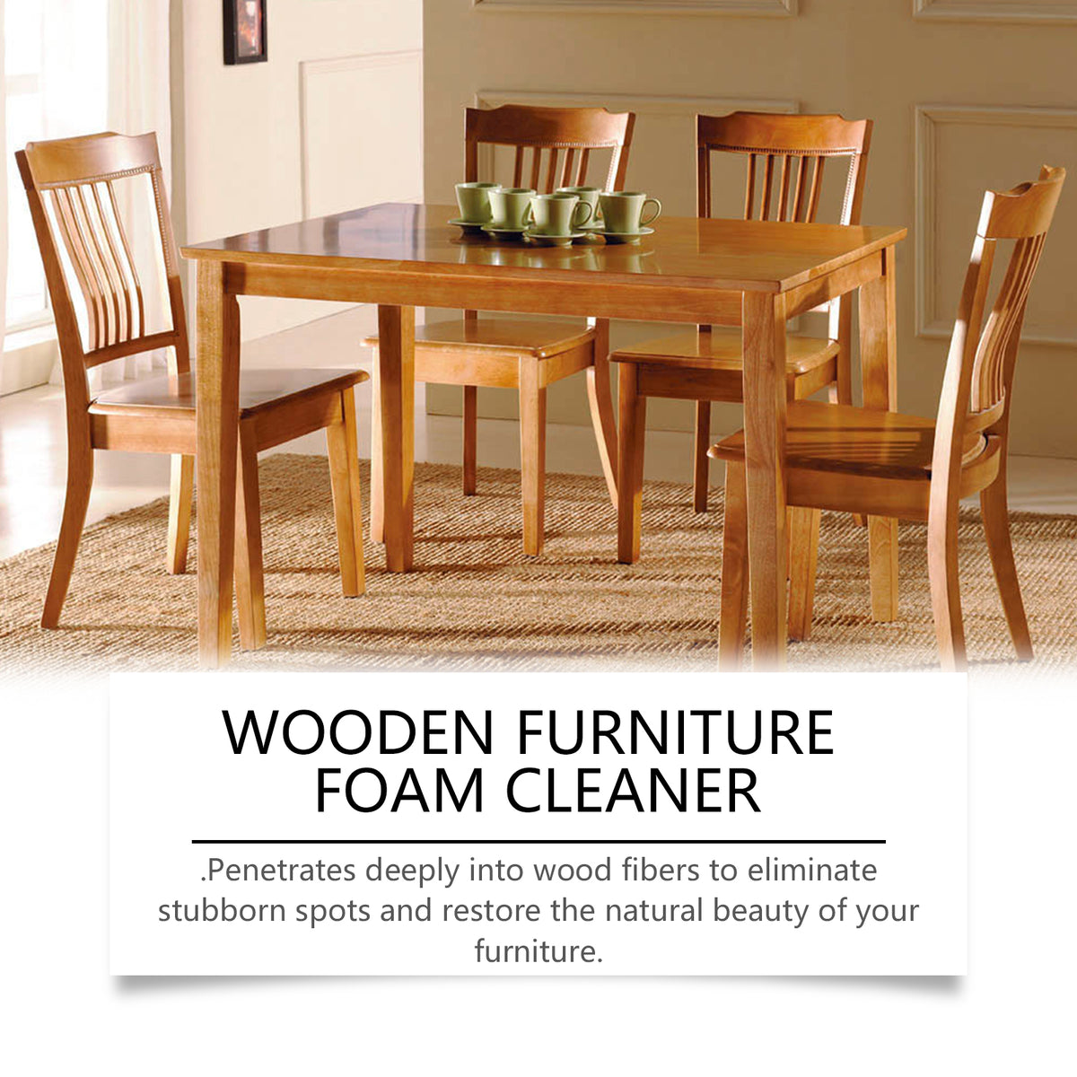 Wood Furniture Cleaner for Quick Wash-Free Care and Shine