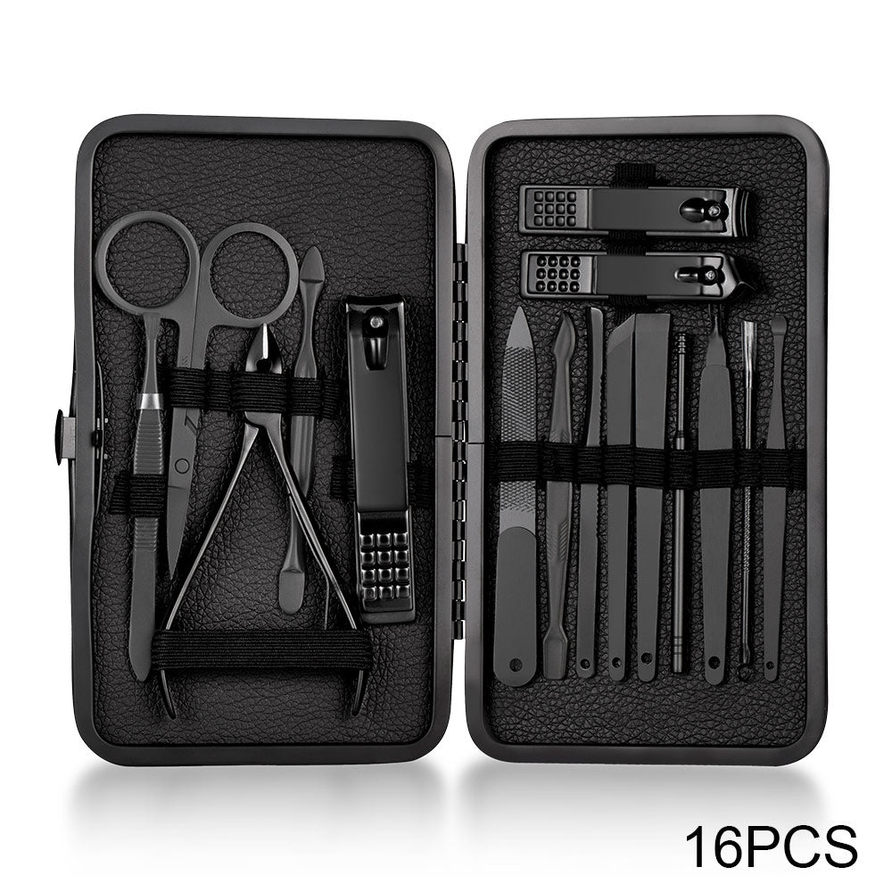 18-Piece Stainless Steel Nail Kit — Manicure & Pedicure Set
