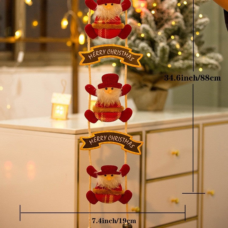 Christmas Door Hanger Santa Reindeer Holiday Display