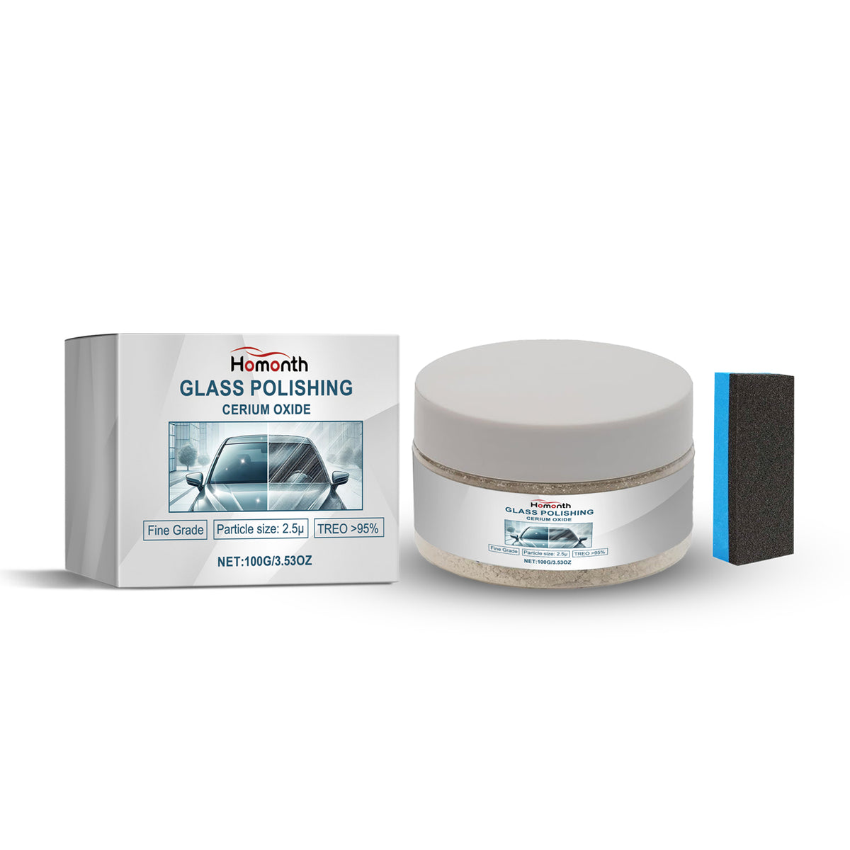 Cerium Oxide Glass Polish for Clearer Windshields