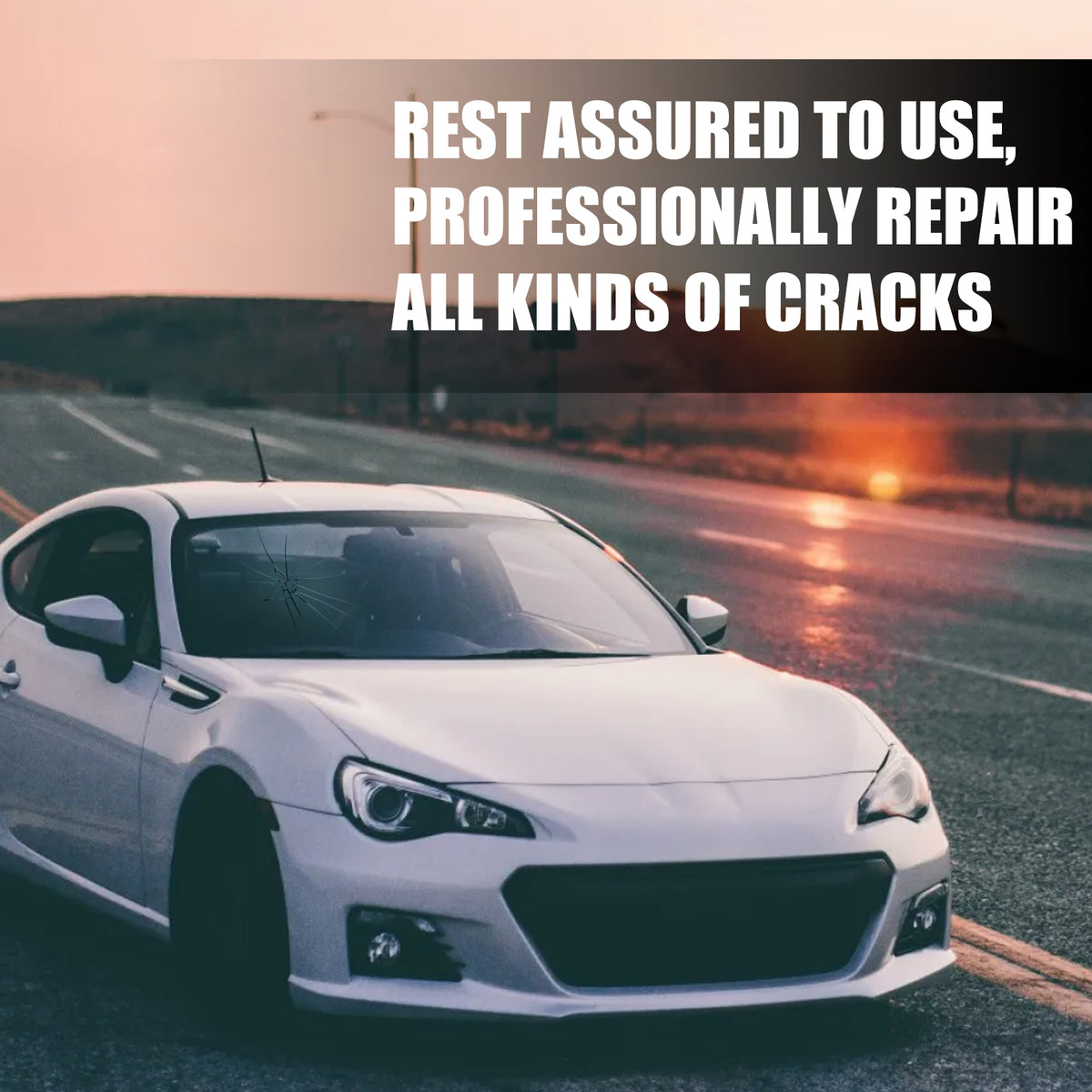 Windshield Crack Repair Fluid for Minor Chips & Cracks