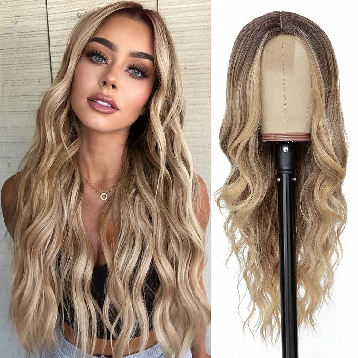Long Wavy Lace Front Wig for Natural-Looking Glam
