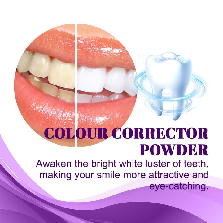 Purple Tooth Powder for Yellow-Looking Teeth Care