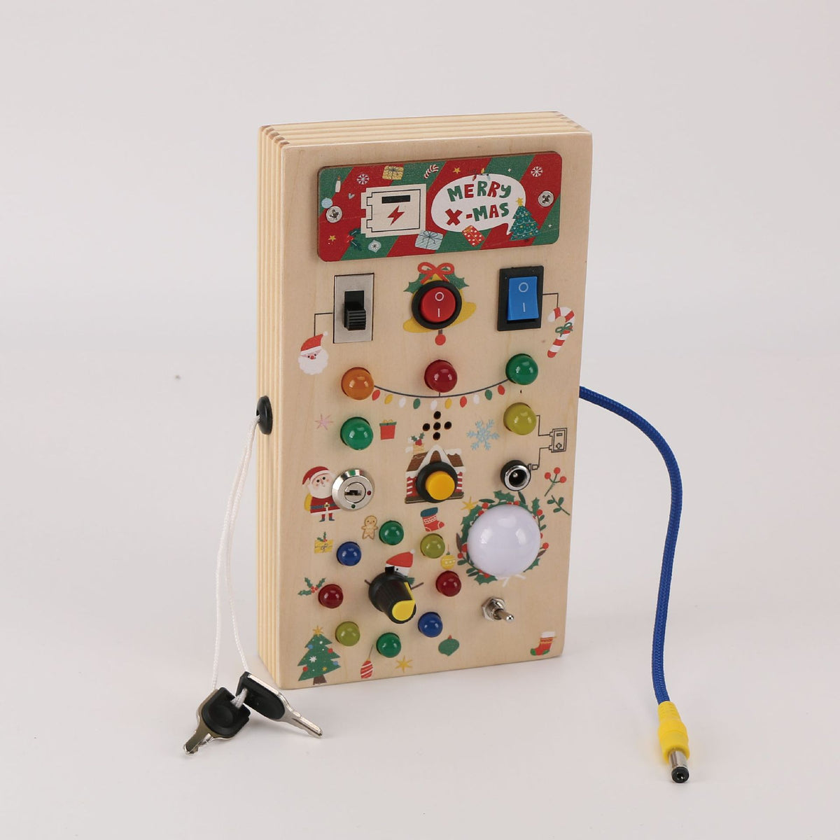 Wooden Busy Board Toy for Screen-Free Early Learning
