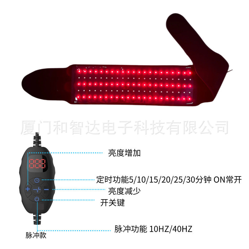 Red Light Therapy Belt with Timer, Pulse & Brightness Modes