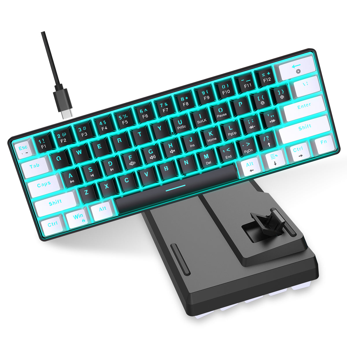 61-Key Mechanical Keyboard with Quiet Brown Switches