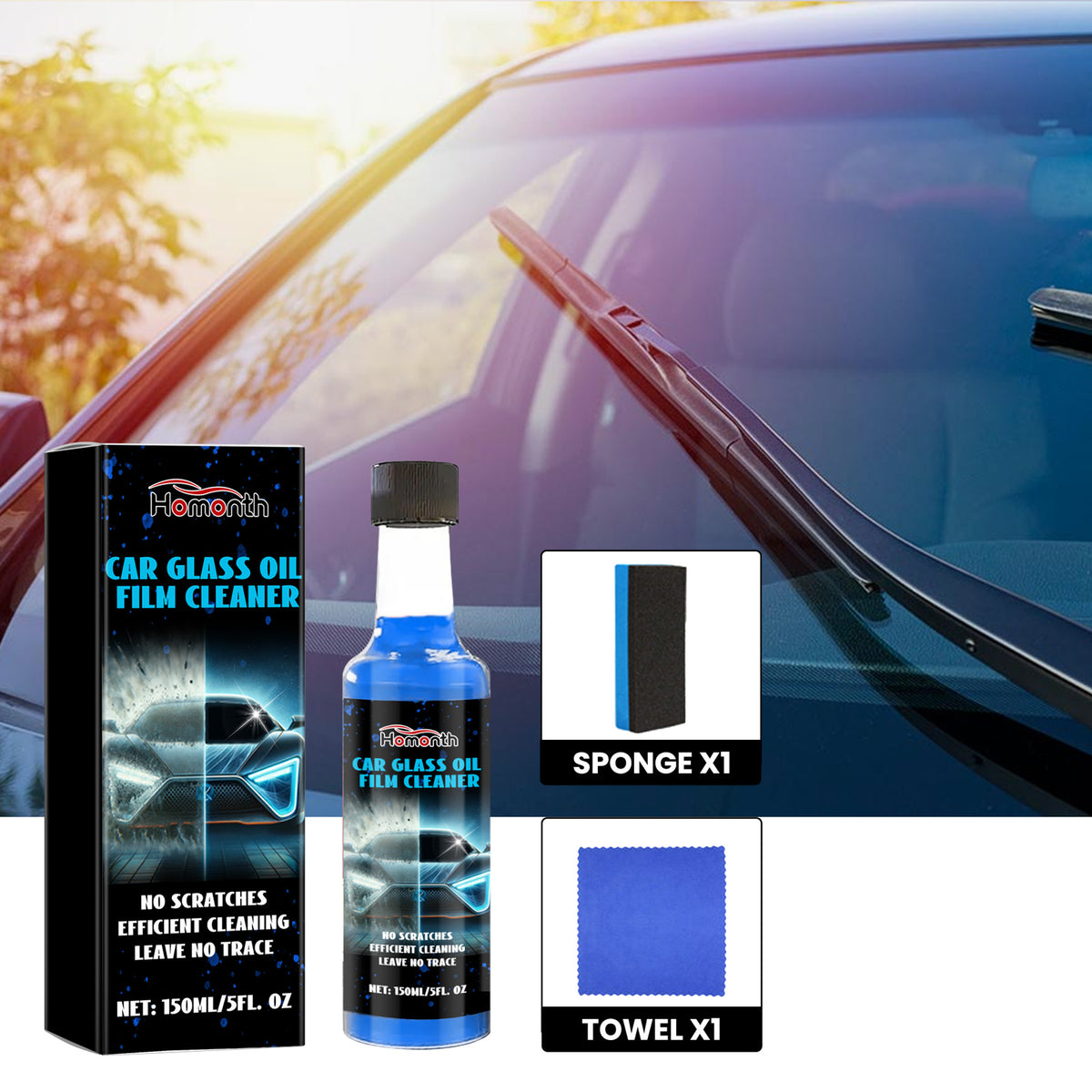 Car Glass Oil Film Cleaner for Streak-Free Clarity