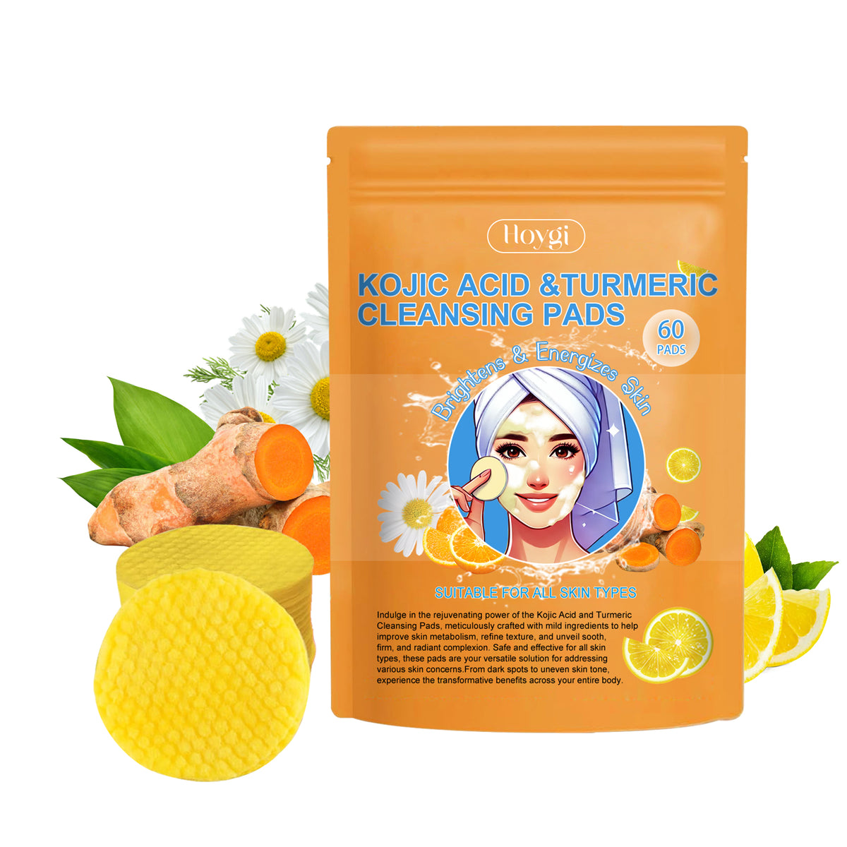 Kojic Acid & Turmeric Cleansing Pads — Brighter, Smoother
