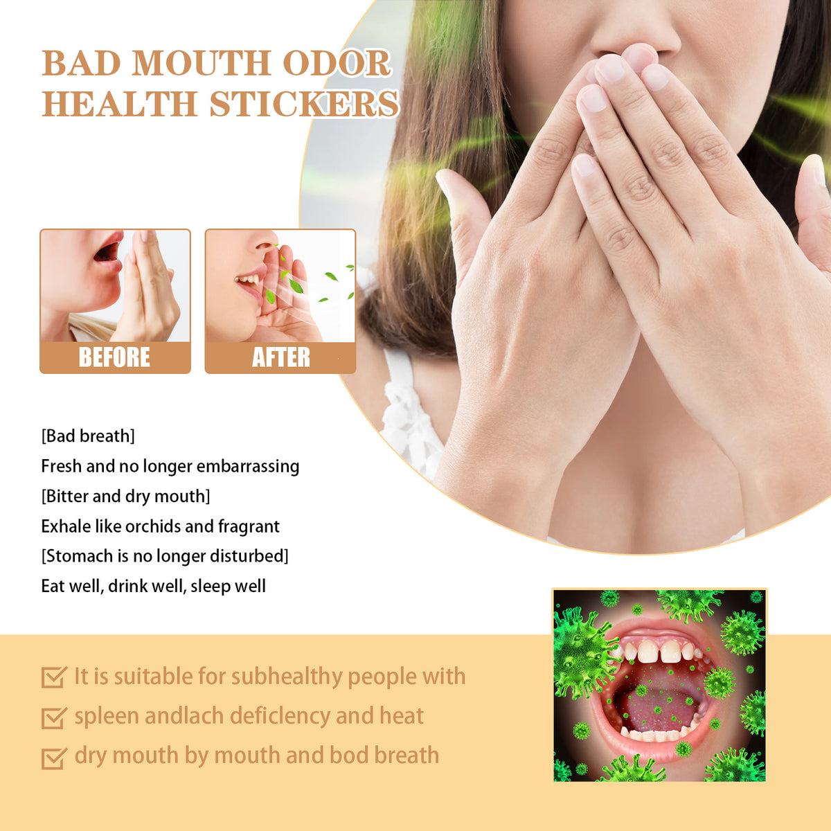 Bad Breath Patches for Overnight Freshness Oral Care
