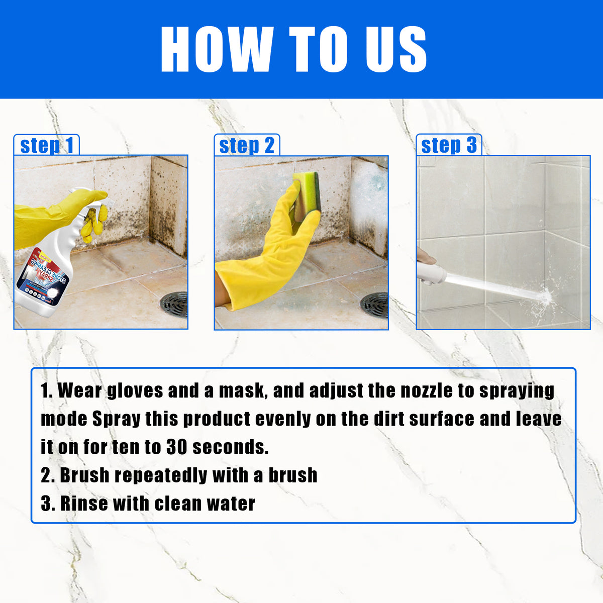 Stone Cleaning Spray for Stains on Marble & Tile
