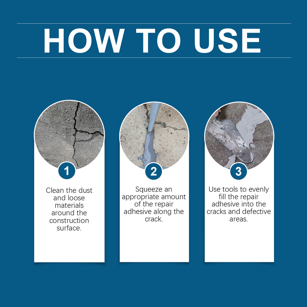 Concrete Crack Repair Adhesive, Waterproof Wall Seal