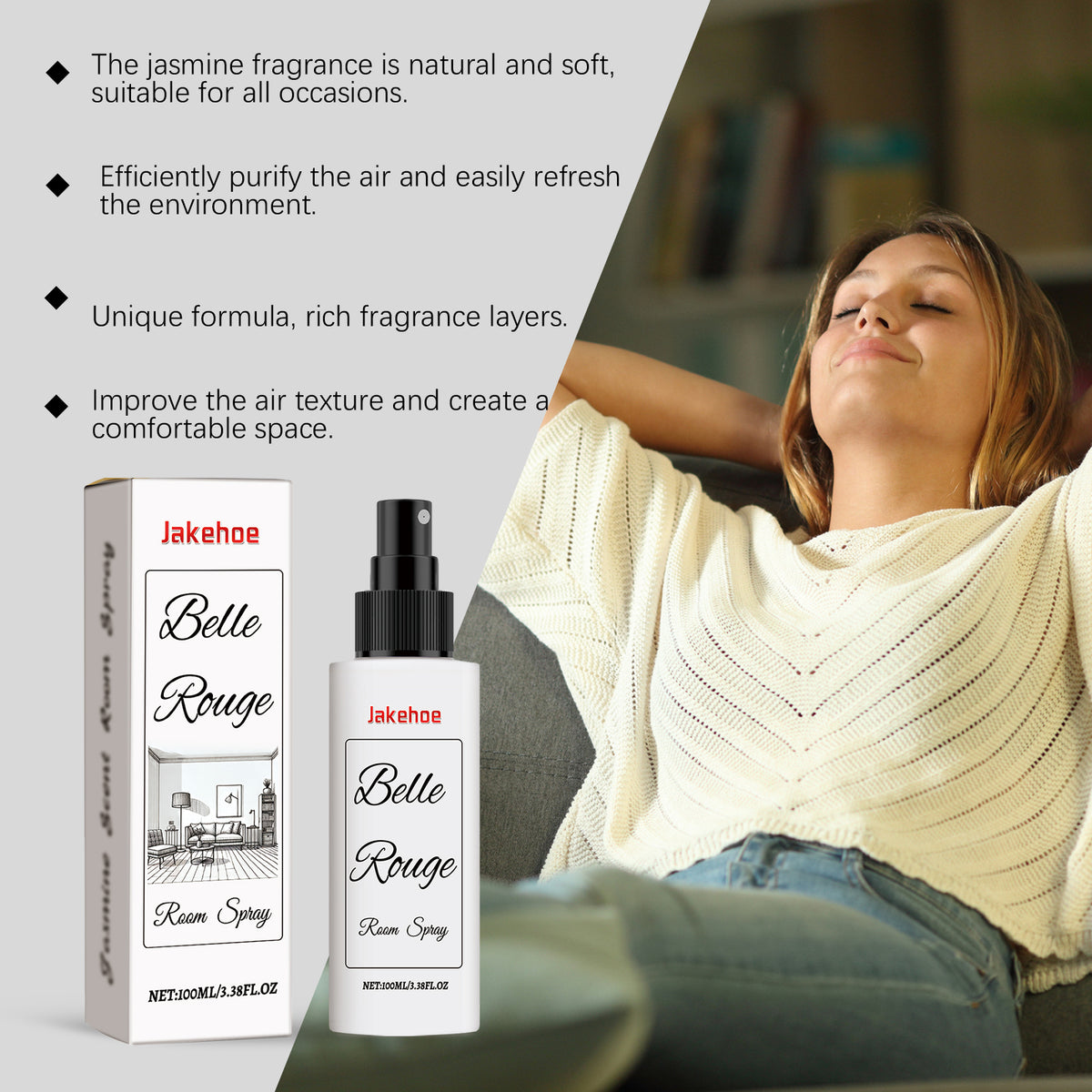 Jasmine Room Spray for Fresh, Relaxing Indoor Spaces