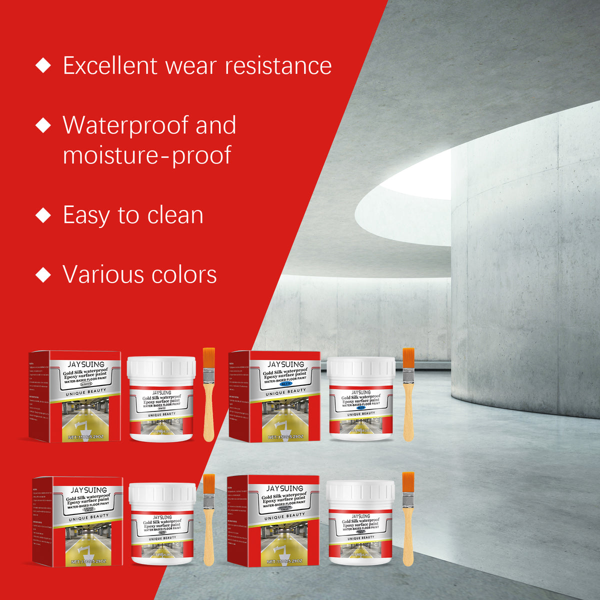 Waterproof Epoxy Floor Paint for Home Walls Renovation