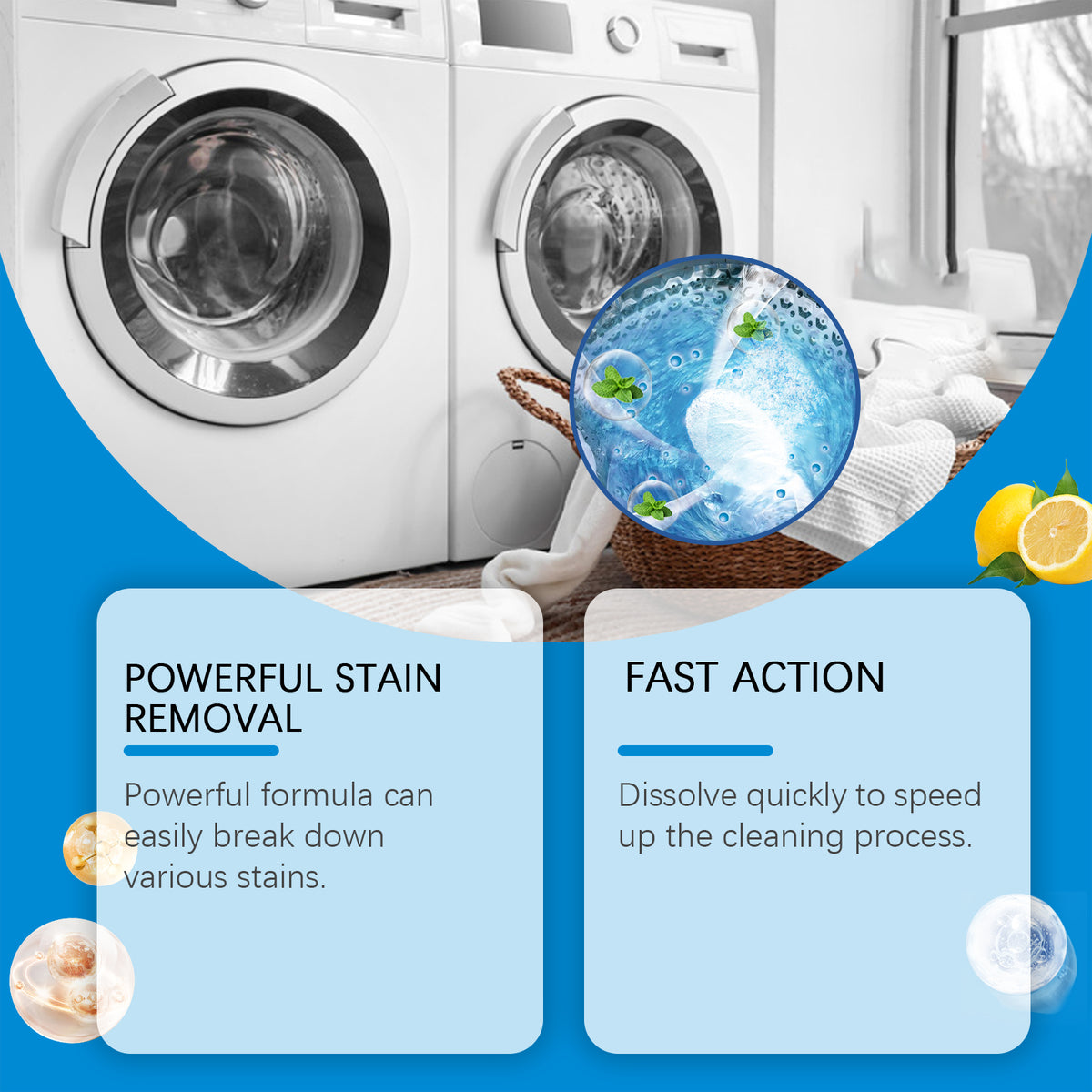 Washing Machine Cleaner Tablets For Fresh Odor Control
