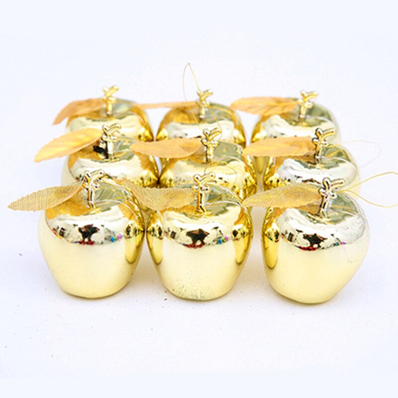 Apple Christmas Ornaments – Red & Gold Tree Decor