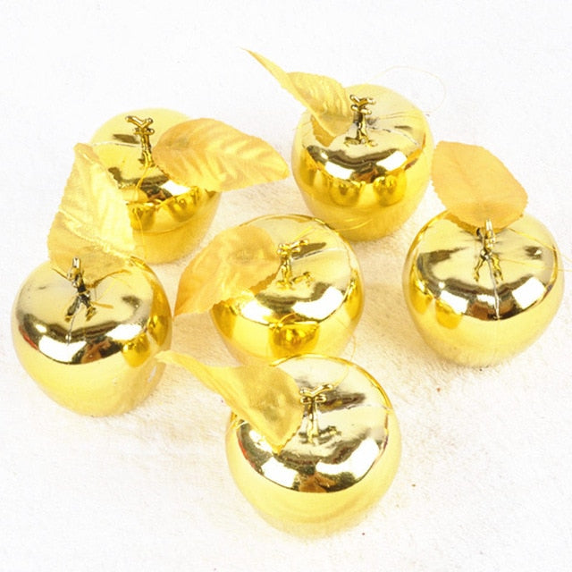 Apple Christmas Ornaments – Red & Gold Tree Decor