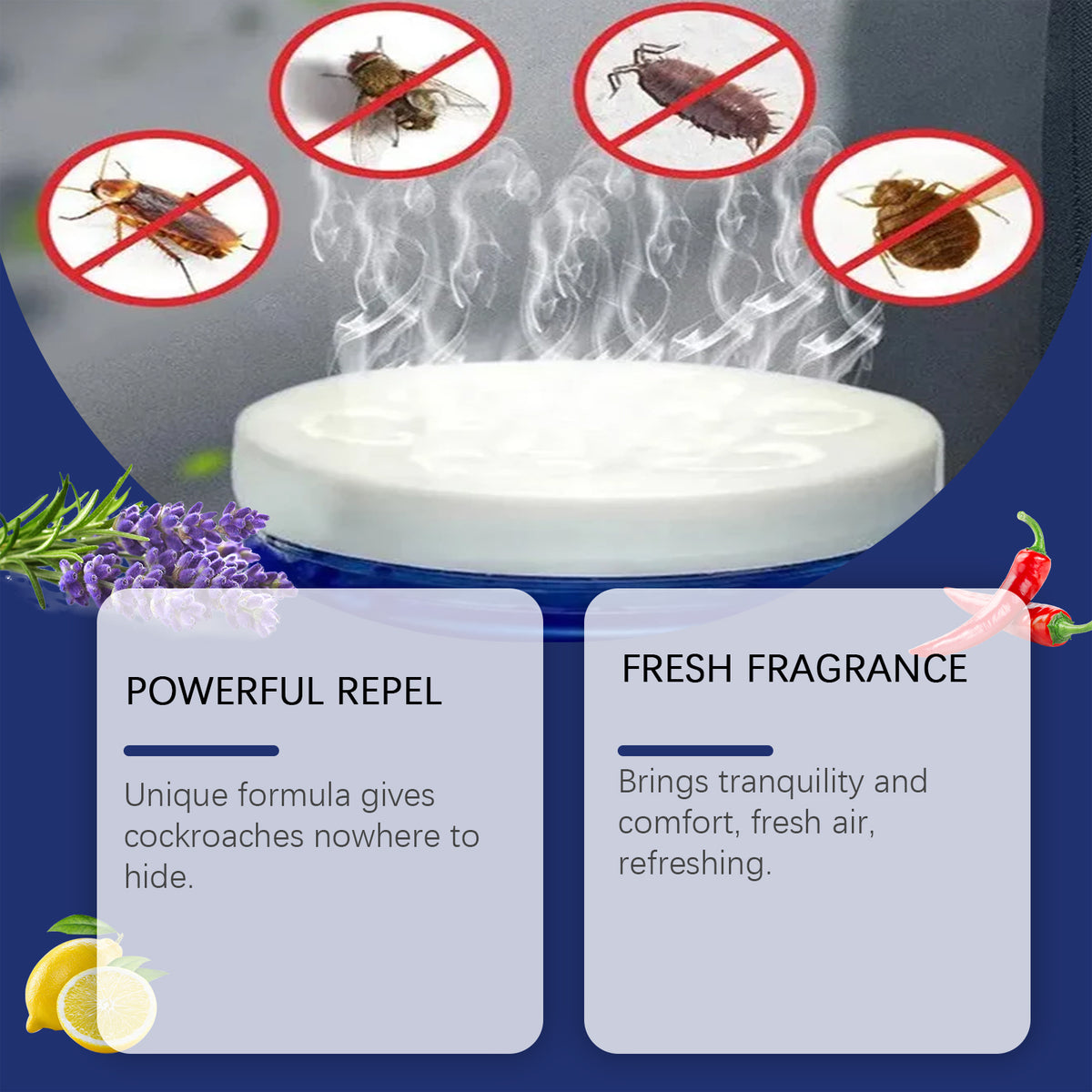 Cockroach Repellent Box for Fresh-Smelling Indoor Rooms