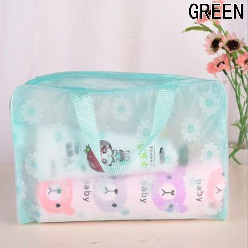 Clear Waterproof PVC Makeup Bag for Travel and Beach Trips